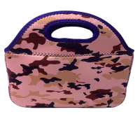 Pink camouflage   Neoprene  Waterproof Travle  Lunch bag