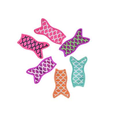 Neoprene Colorful Insulated Fish Tail Shape Scale Ice Popsicle Sleeve Bag Cover