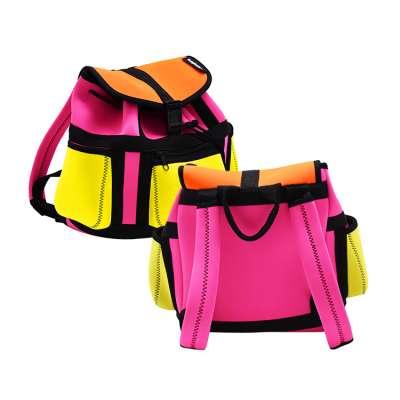 Neoprene Mix Color Waterproof Mini Children School Backpack Kids Backpack Students Satchel