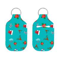 Christmas gift portable hand sanitizer with badge holder/sanitizer holder keychain hand sanitizer/women sanitizer holder