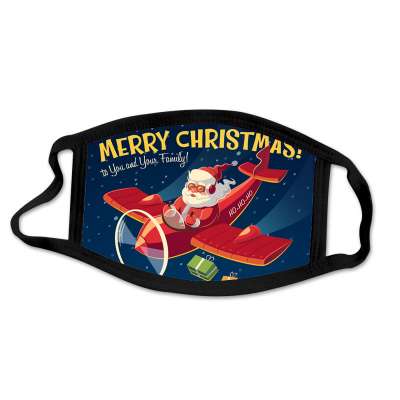 2021 Merry Christmas Festival Promotional Gifts Full-color Printing Neoprene Party Costume Face Mask