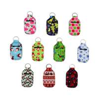 Merry Christmas promotion gift cheap price 30ml keychain pouch holder/lipstick holder keychain/keychain pouch holder