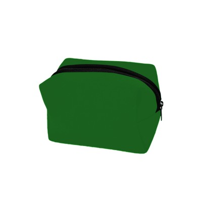 Factory Wholesale Customized Green Cuboid Shape Neoprene Reusable Cosmetics Bag Case Pouch