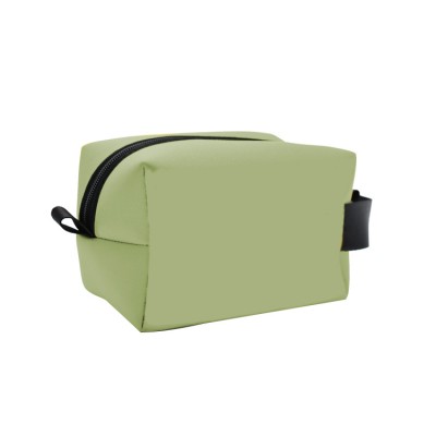 2020 New Design Full Solid Blank Green Color Neoprene Waterproof Zipper Cosmetic Makeup Bag