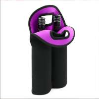 2020 New Design Neoprene Insulated Portable 2 Bottle Cooler Wine Carrier Bag