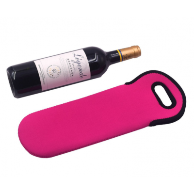 pure color customized waterproof wine cooler bag neoprene bottle holder tote wine bag carrier