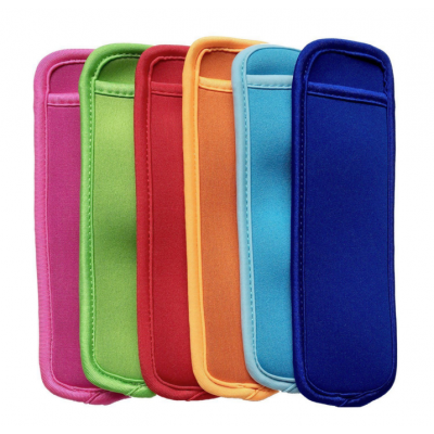 2020 best selling pure color customizable blank neoprene popsicle holder sleeves for kids