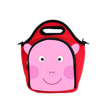 cute cartoon design cheap cooler lunch bag/children lunch bag/cheap lunch bag with zipper for kids use