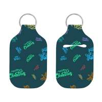 dark green color Merry Christmas mini hand sanitizer 30ml bottle and holder/hand sanitizer holder with reusable bottle